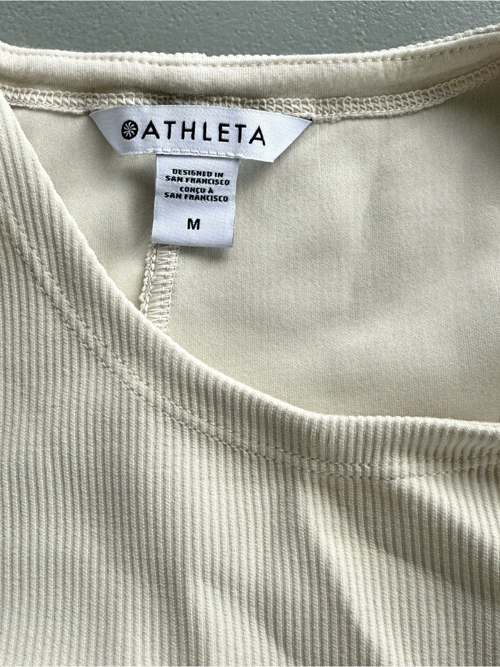 Athleta M Seasoft Rib Midi Tank Sleeveless Dress Ivory NWT - Picture 7 of 8